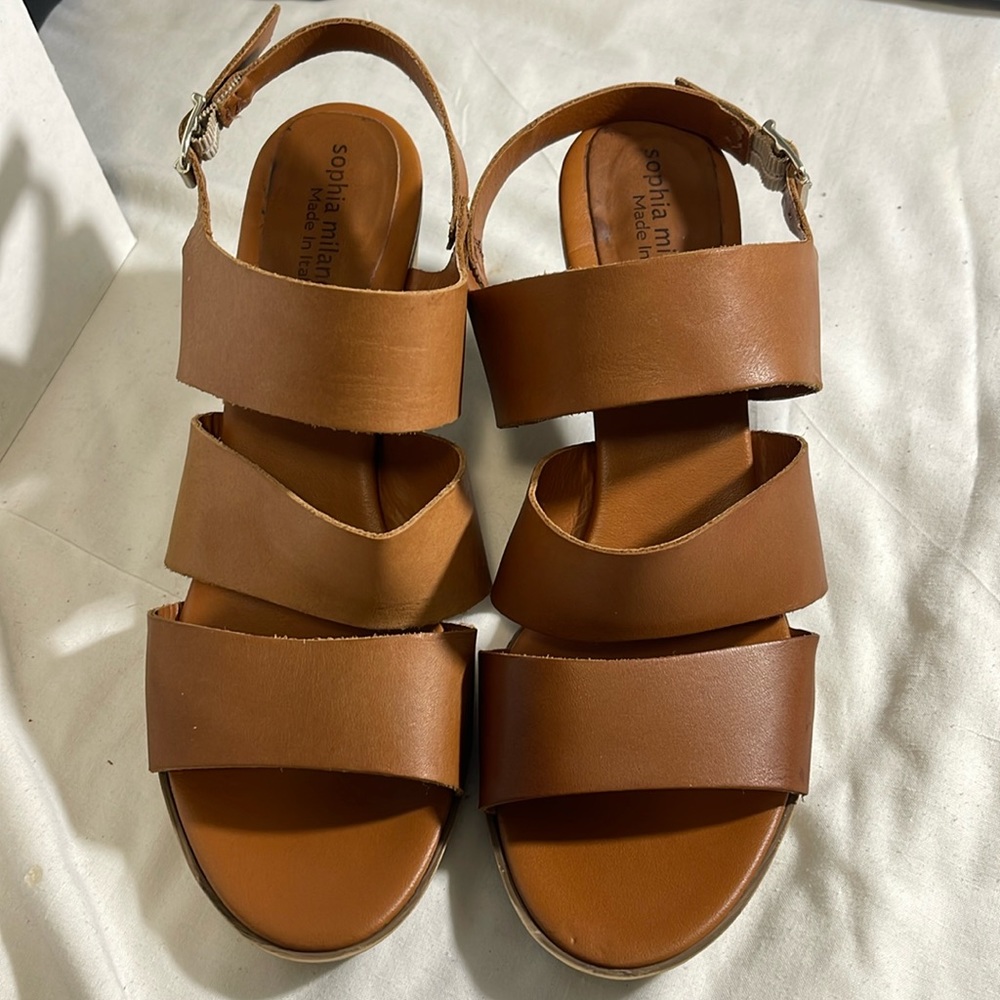 Sofía Milano brown leather Sandals